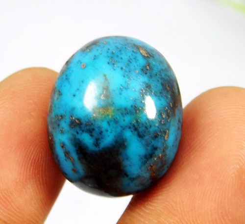 NATURAL 42.60 CT Copper Blue Turquoise Untreated Oval Cabochon Loose Gemstone - Bild 8 von 12
