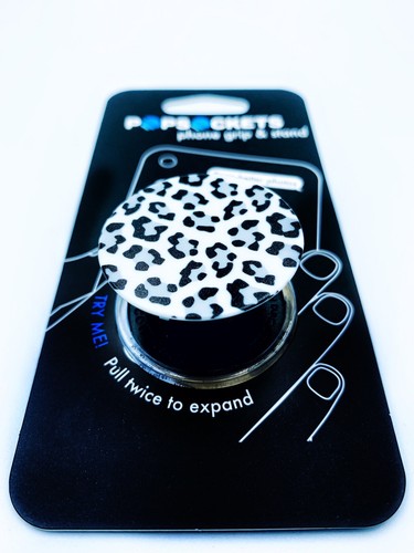 Authentic PopSockets Snow Leopard Pattern PopSocket Pop Socket PopGrip - Picture 2 of 3