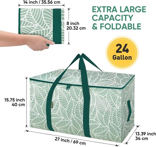 6-Pack Oversized Moving Bags with Reinforced Handles, Heavy-Duty Storage Tote - Picture 26 of 102