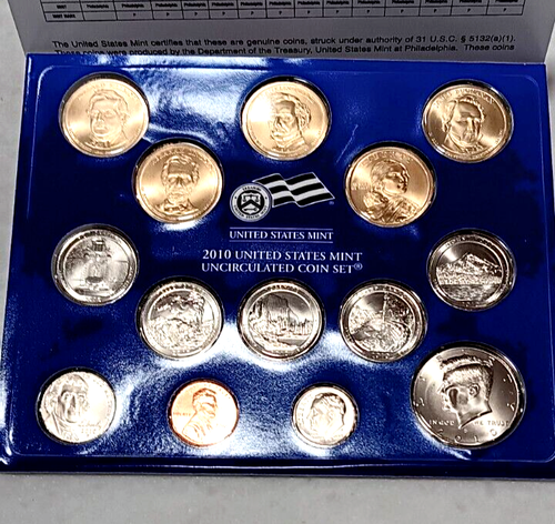 2010 P&D U.S. Mint Sets 28 Coins OGP in Original Condition Uncirculated - Picture 3 of 6