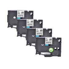 4PK Compatible Brother TZ-S231 TZe-S231 Black on White Strong Adhesive Tape