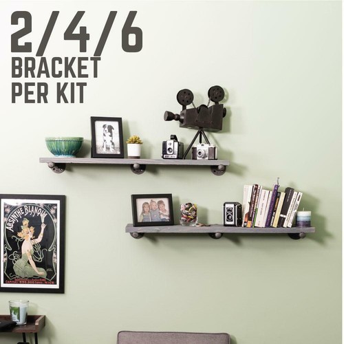 1/2 in. x 12 in. L Shelf Bracket Kit, 6 Pack - Picture 4 of 9