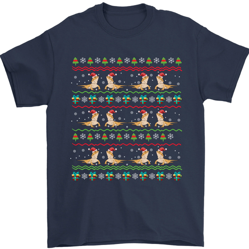Camiseta de Navidad Dragón barbudo de Navidad reptil para hombre 100 % algodón - Imagen 1 de 91