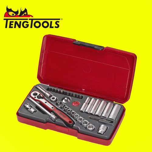 TengTools T1436  1/4" Socket Set 6 pt 36 Pieces - Picture 1 of 3