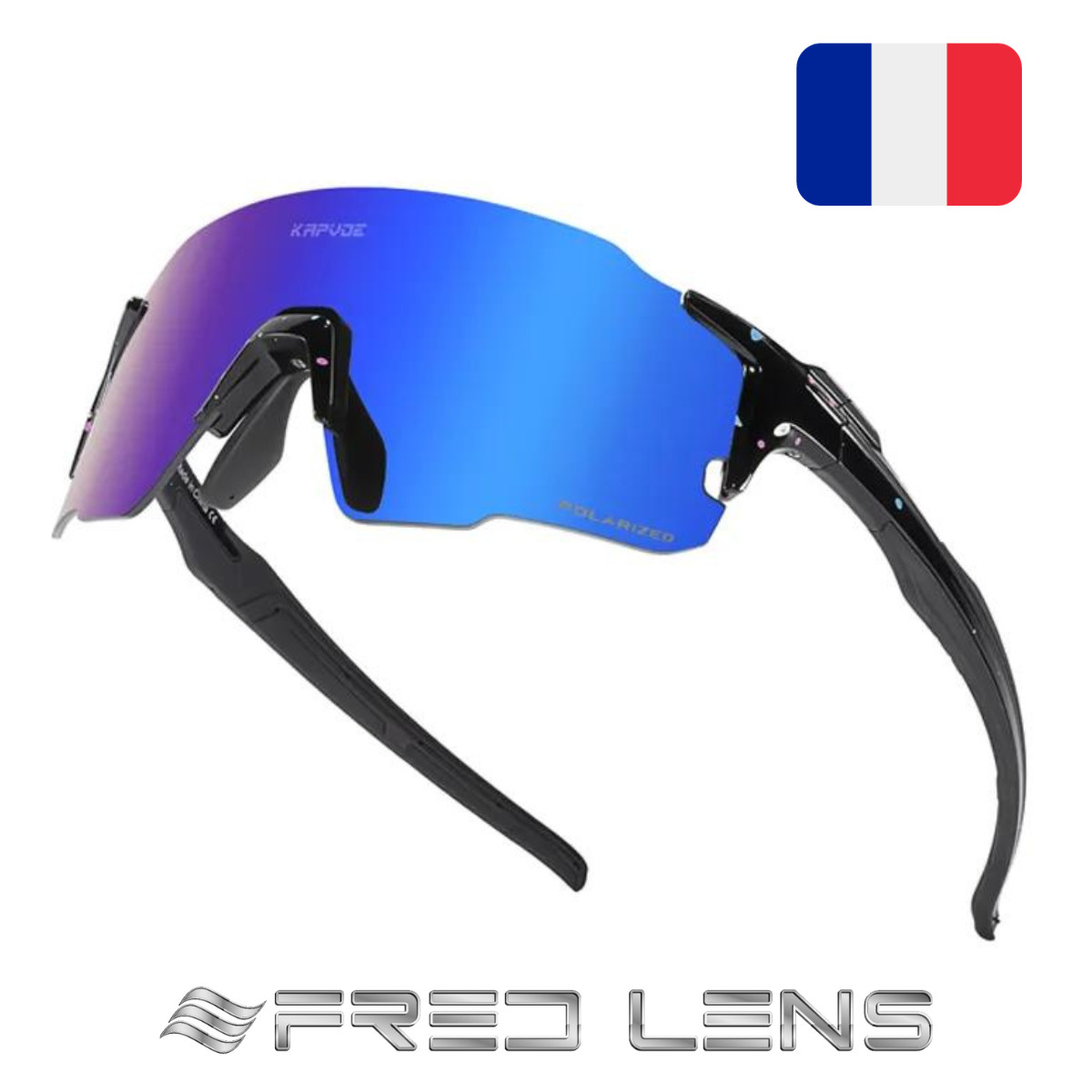 Lunettes de sport UV400 polarisées en polycarbonate ultra-résistant