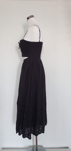 Loveshackfancy Women's Midi Dress Black Lace New Size 2 XS NEW - Picture 8 of 10