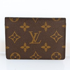 Auth Louis Vuitton Monogram Card Case Pass Case P2569Y605