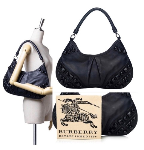 Vintage authentische Hobo-Tasche aus schwarzem Leder