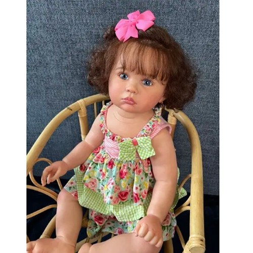 Handgefertigte 28 Zoll fertige Reborn Baby Puppen lebensecht Kleinkind Puppen Stoffkörper Spielzeug - Bild 5 von 5