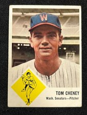 1963 Fleer Baseball Card Tom Cheney #27 (AA)