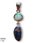 Opal Pendant 1.7 TCW Gemstone Necklace Sterling Silver Australia SP595