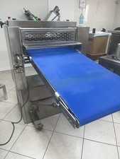 Commercial Mate Dough Sheeter Machine-Stainless Steel-Blue Conveyor-220V