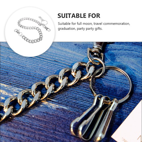 2 Count Wallet Anti-theft Hanging Chain Men and Women Decorative Metal - Picture 9 of 12