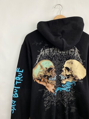 トップス PUSHEAD VINTAGE HOODIE Vintage Y2K Metallica Pushead Sad But True Zip Hoodie Rare