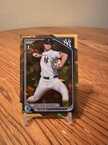 Bryce Cunningham 2024 Bowman Chrome Draft Gold Refractors #BDC97 40/50