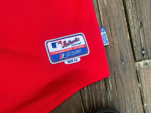 Anaheim Angels Vernon Wells Gr. 54 Majestic Trikot mit 50th Anniversary Patch - Bild 5 von 5