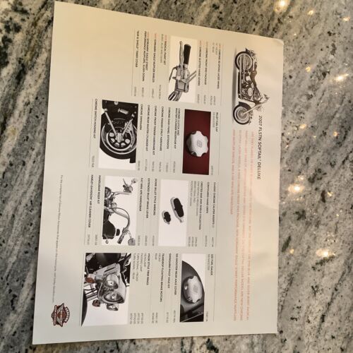 2007 Harley Davidson sales brochure FLSTN Softail Deluxe Accessory Option - Picture 3 of 3