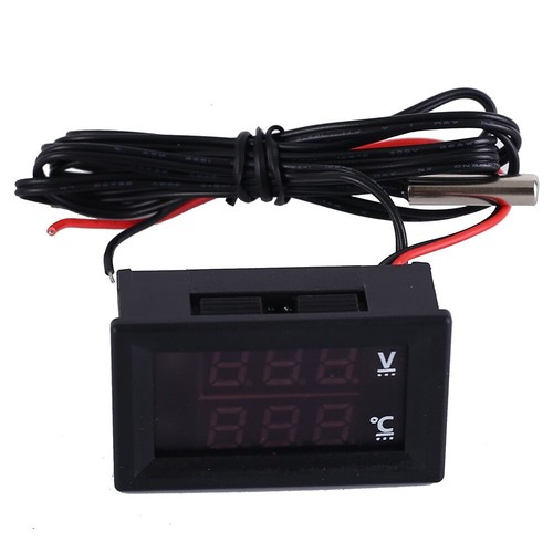 DC 12V 24V LED Display Car Voltage Water Temperature Gauge Voltmeter Thermometer - Bild 4 von 12
