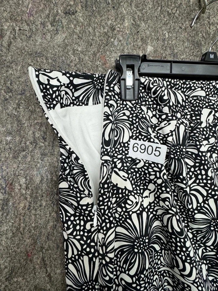 Falda corta de golf Coral Bay para mujer negra blanca floral cremallera lateral talla 16P Foto 4 de 4