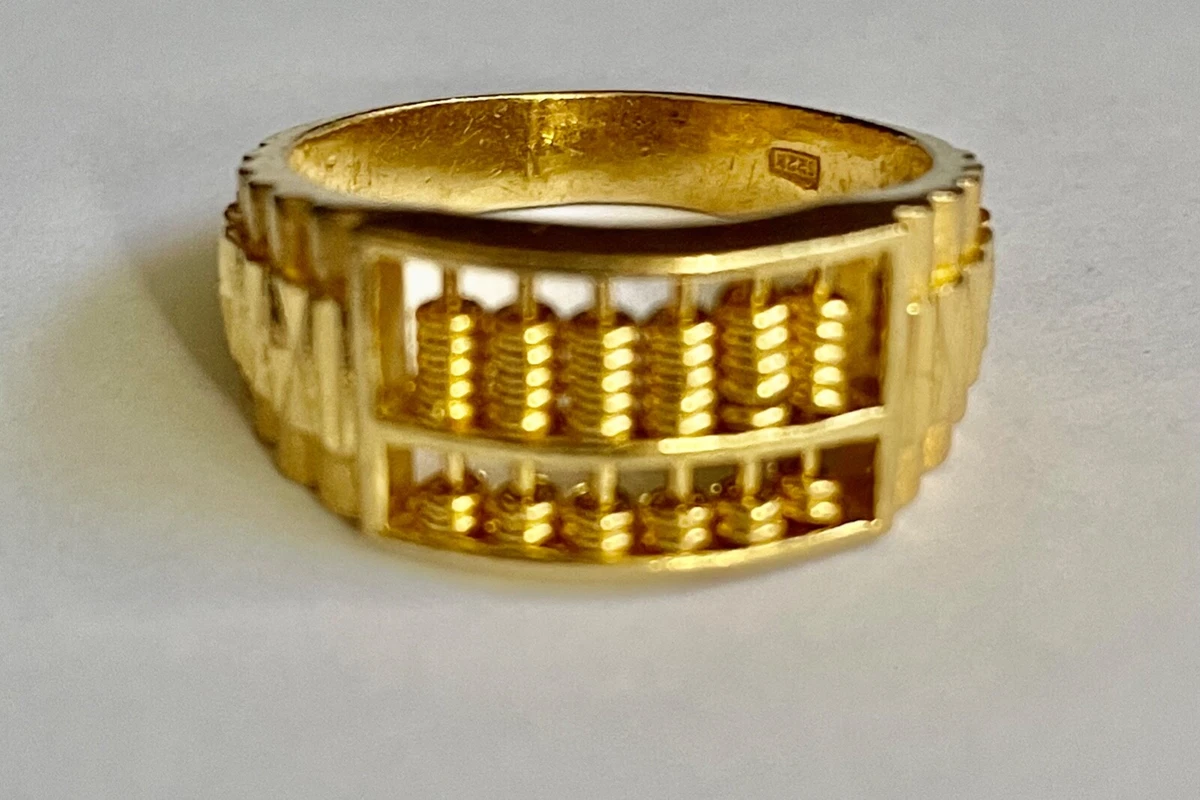 Abacus gold ring clearance