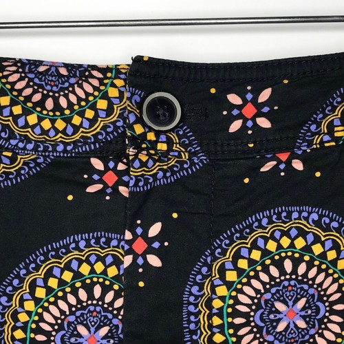 Maeve Anthropologie Shorts Womens 4 Cuffed Black Multi Medallion Preppy - Bild 4 von 13