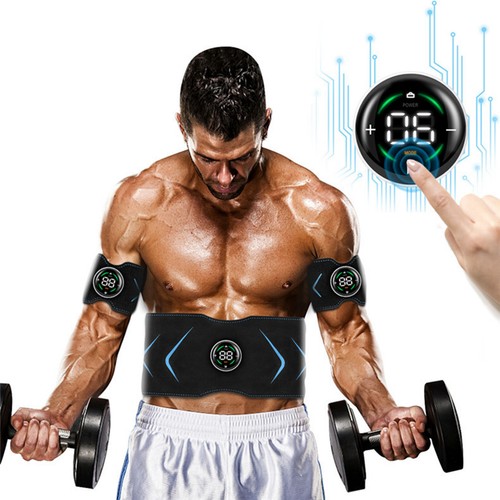 Rechargeable EMS Abdominal Muscle Toning Belt Trainer ABS Stimulator Toner Belt - Picture 8 of 10