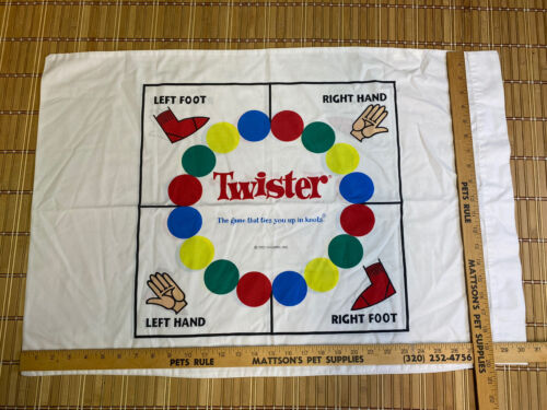 Rare Hasbro Twister Twin Bed Sheet W/ Pillow Case 90's Vtg - Picture 2 of 7