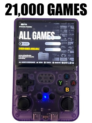 R36S Handheld Video Game Console Emulator - 128GB - 21,000+ RETRO GAMES - Purple