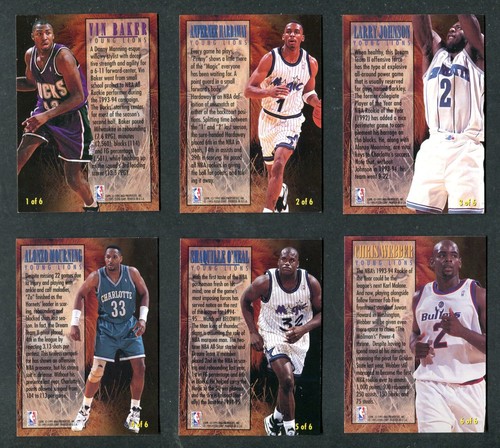1994 Fleer Young Lion Basketball Card Set 1-6 Shaq Hardaway Webber Johnson Zo + - Picture 2 of 2