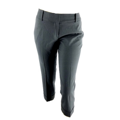Ann Taylor Size 6 Petite Wool Blend Trouser Pants Gray Crop Cuffs New With Tags