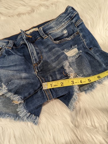 Altar'd State Denim Shorts Damen Größe 5 Distressed gerissen Denim Stretch - Bild 13 von 15