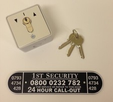 Roller Shutter Keyswitch, three keys, Geba equivalent key switch