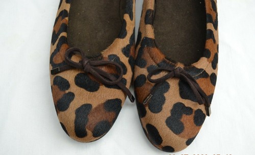 STUART WEITZMAN NEW AUTH $399 Women's Animal Print Pony Hair Ballet Flat Shoes 7 - Picture 3 of 9
