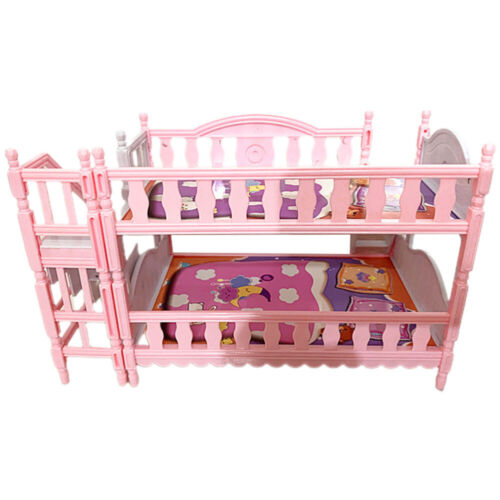 Miniature Doll Double Bunk Bed for Fairy Gardens and Dollhouses - Afbeelding 1 van 12