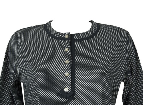 SG Camicia da notte donna RAGNO invernale manica lunga scollo serafino cotone in - Picture 4 of 5