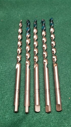 Hecho en EE. UU. CLEVELAND TWIST 19/64" Hi-Helix taladro escalonado longitud 7/32 HSS paquete de 5 - Imagen 2 de 5