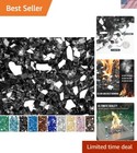 Durable Onyx Black Fire Glass (10lbs) for Modern Fireplaces & Pits - 1/2-Inch