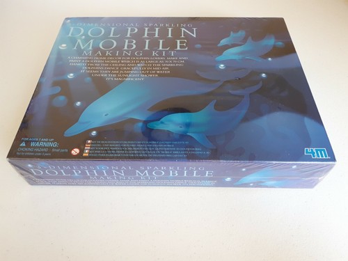 4M 3D Delphin Mobiler Modellbau Bausatz Neu&Versiegelt Funkelnd Basteln Malen Sie Eigen - Bild 4 von 4