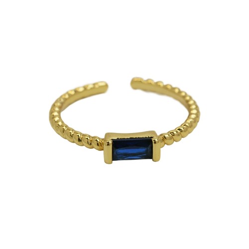 Minimalistische offene Ringe geometrisch Geburtsstein CZ 18k vergoldet Gold Schmuck Geschenk - Bild 27 von 30