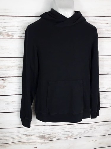 Scotch & Soda Amsterdams Blauw Mens Hoodie Sz M Black Kangaroo Pocket Sweatshirt - Picture 3 of 7