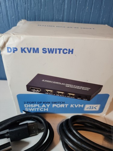 Displayport Kvm Switch, 2 Port 4K/60Hz DP Usb Kvm Switcher, 2 PC share 1 monitor - Picture 3 of 8
