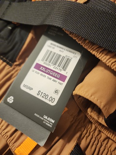 Neu mit Etikett $ 120 Under Armour RUSH gewebte Abreißhose für Herren Größe 2XL 1366190-277 - Bild 8 von 8