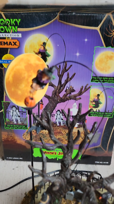 Lemax Witch's Joyride 2004 spooky town Halloween animated Village