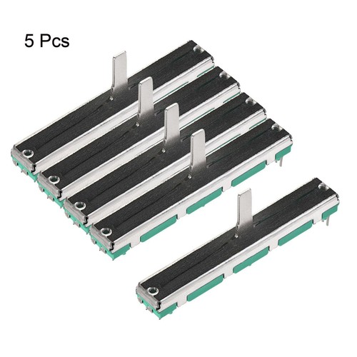 5Stk Fader Variabler Widerstände Mischer 60mm Potentiometer Doppelkanal A10K Ohm - Bild 4 von 5