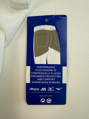 Mizuno Performance Youth Boy Hemmed Bottom Baseball Pants w/Pockets White M NWT - Picture 14 of 17
