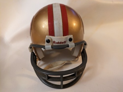 San Francisco 49ers NFL Throwback Retro Mini Helm Riddell 3 5/8 - Bild 3 von 8