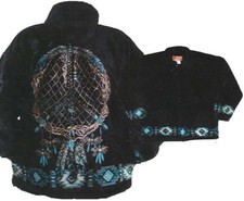 Dreamcatcher Native American Plush Fleece Jacket SM - 2X