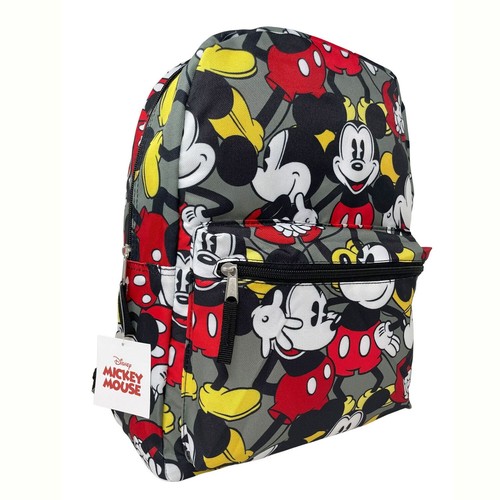 Disney Mickey Mouse Backpack Large Travel Bag All Over Print School Book Bag NEW - Picture 2 of 6