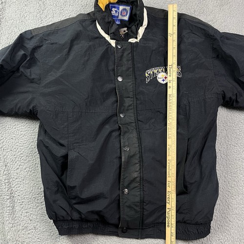 Vintage Pittsburgh Steelers STARTER Jacket NFL Football Coat Rougher Shape Sz L - Picture 15 of 16