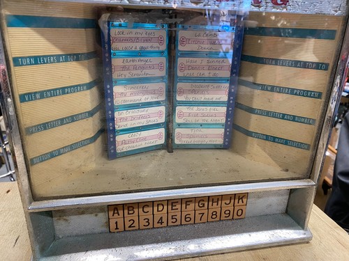 Vtg Seeburg Table Top Wall Jukebox Selector Diner Man Cave Rock N Roll Music Col - Picture 6 of 11